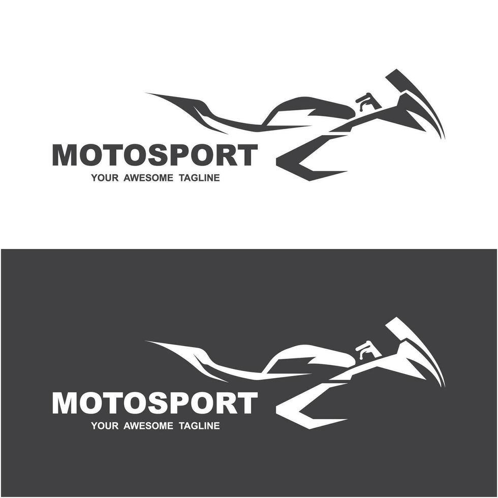 motosport logo icono vector ilustración diseño