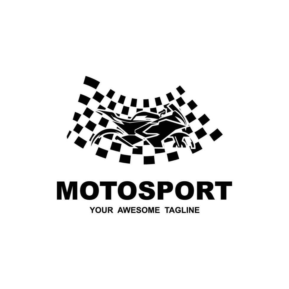 motosport logo icono vector ilustración diseño