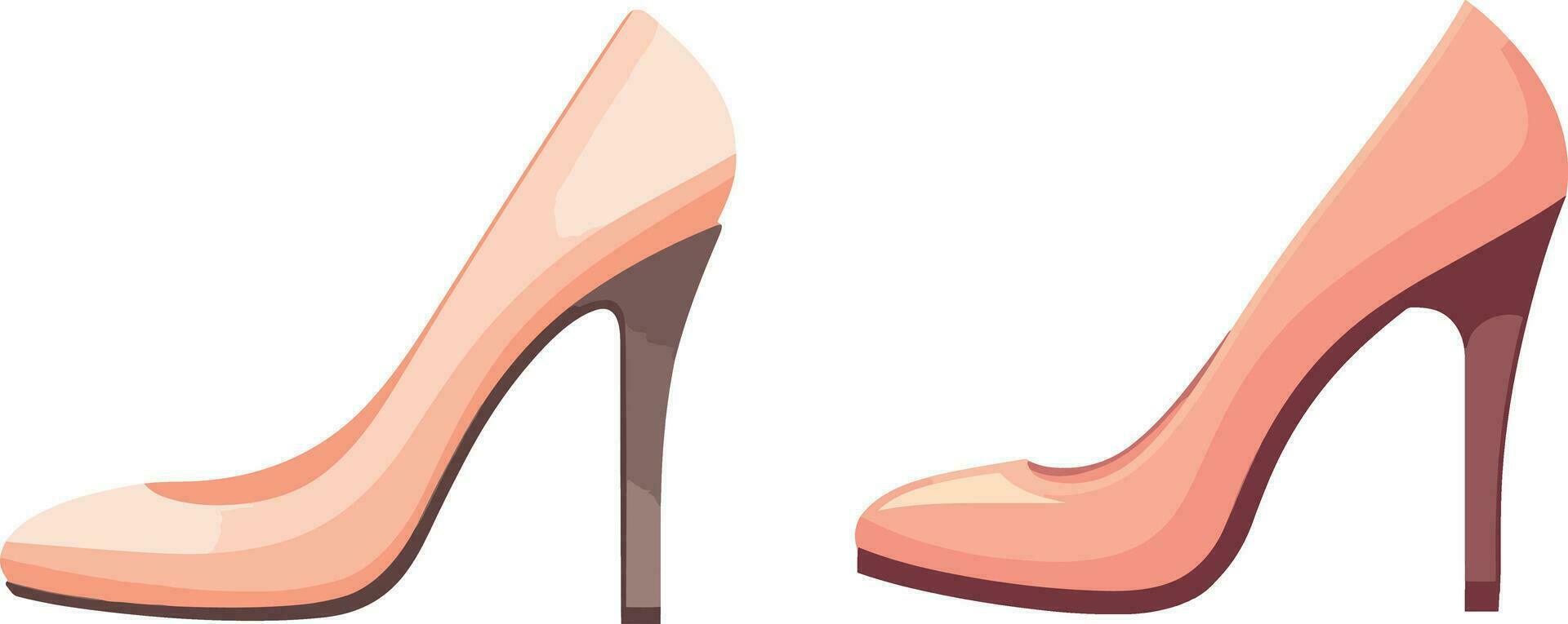 footwear high heel, white background , isolated , illustration minimal flipart vector style