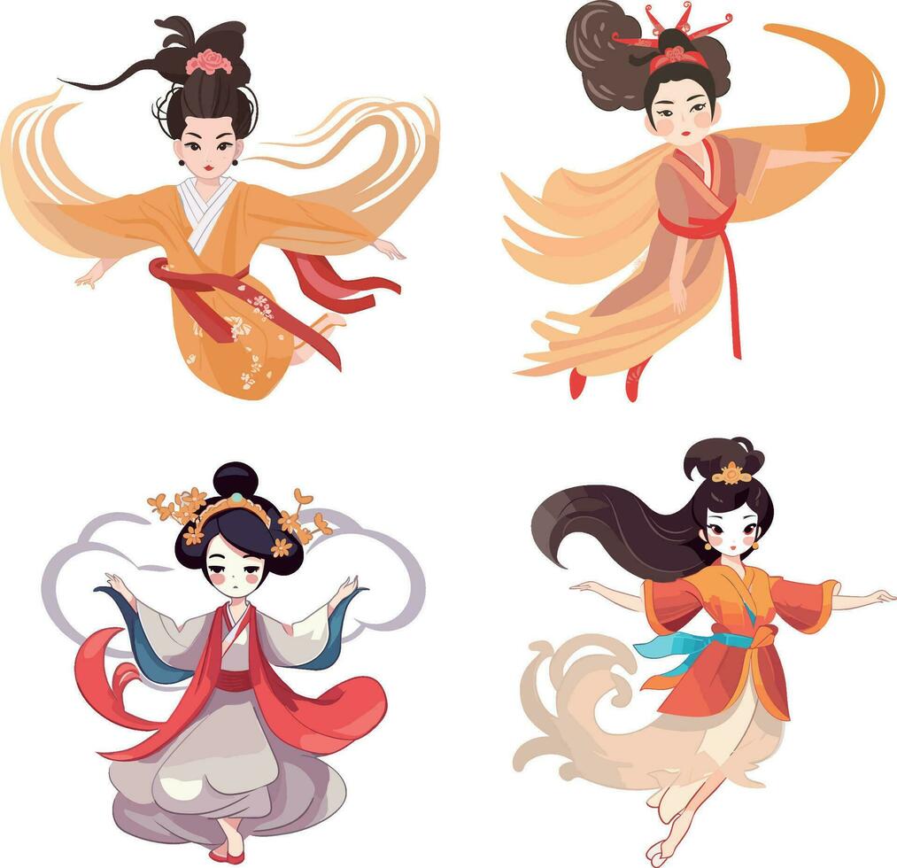 mid-autumn festival goddess vector illustration