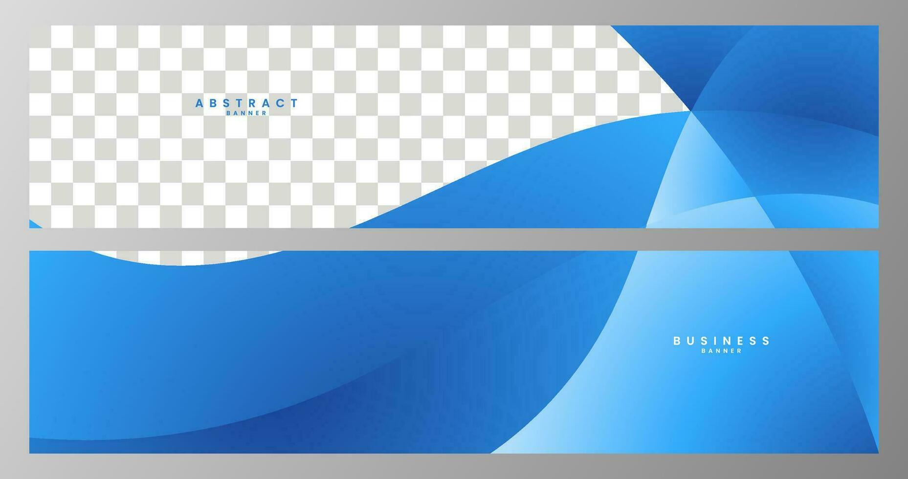 set of banner with abstract modern blue organic background vector