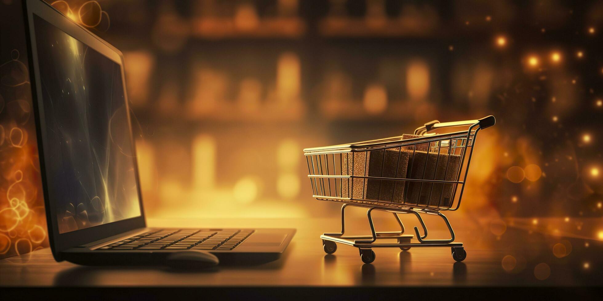 Digital E-Commerce Sales Increase.  Save Time and Money with Multiple Products in One Cart. Shop with Confidence. E-commerce concept. AI Generative photo