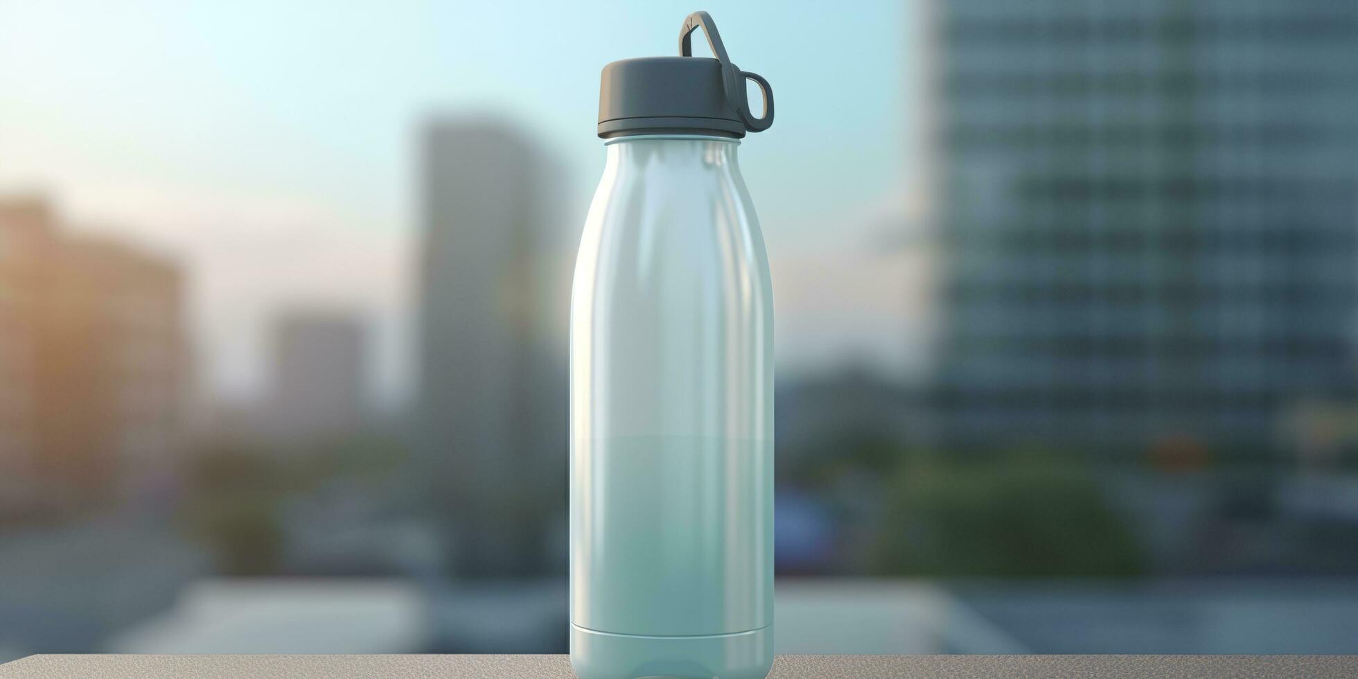 Water Bottle with beautiful background. Generative AI photo