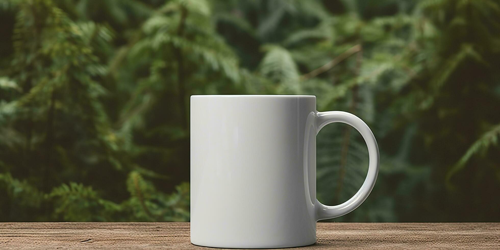 White Mug mockup. Generative AI photo