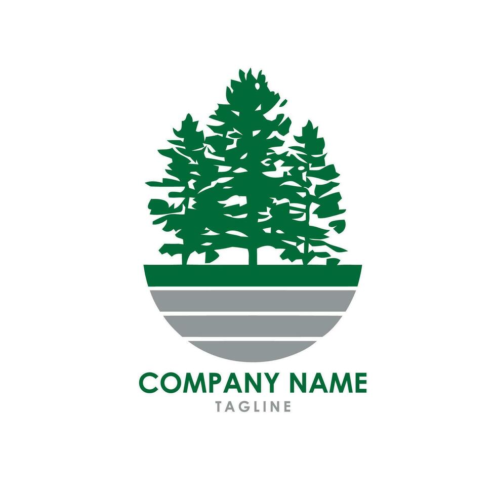 Deeply Rooted Tree logo design vector