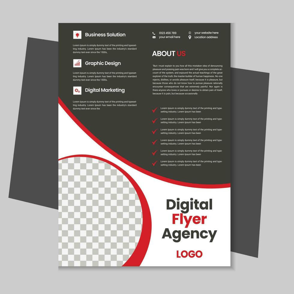 Unique corporate vector flyer and a4 brochure template design