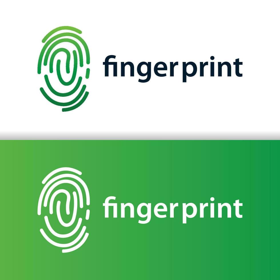 Premium Fingerprint Logo, Human Identity Design Simple Line Model Template Illustration vector