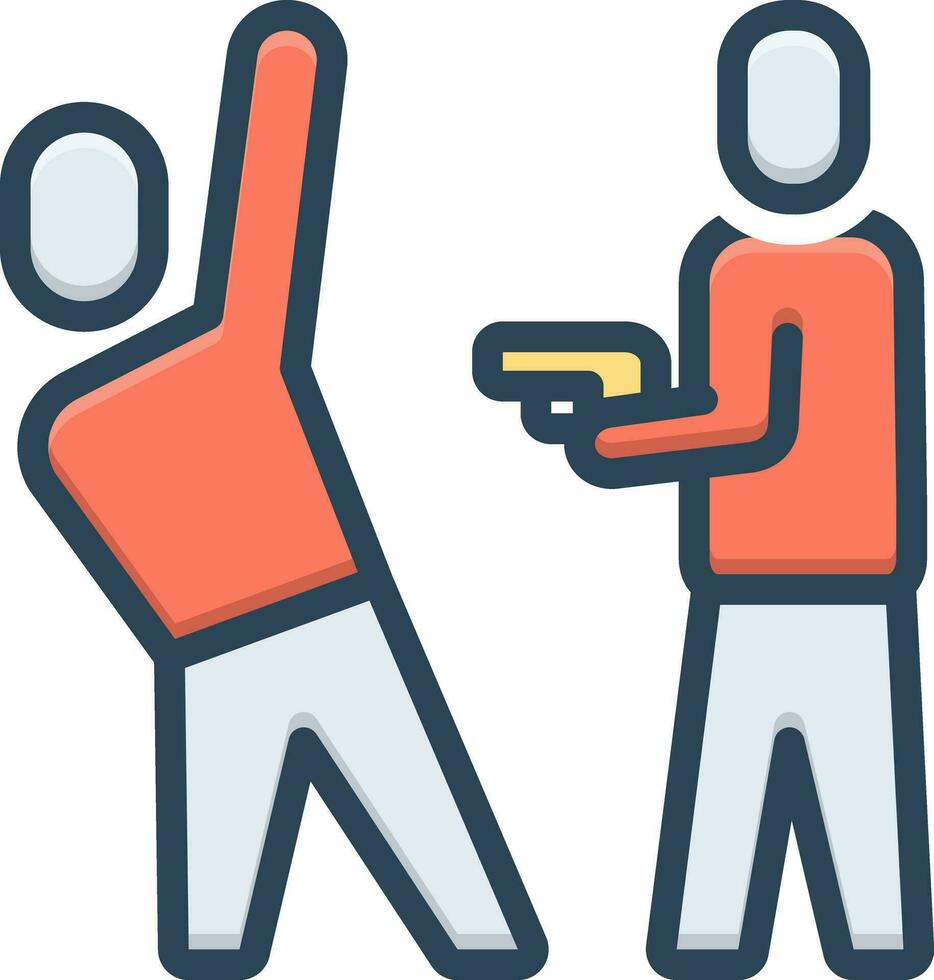 color icon for crimes vector