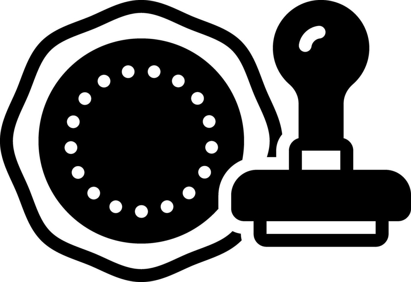 solid icon for stamps vector