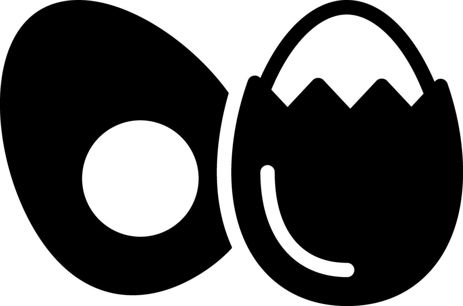 solid icon for egg vector