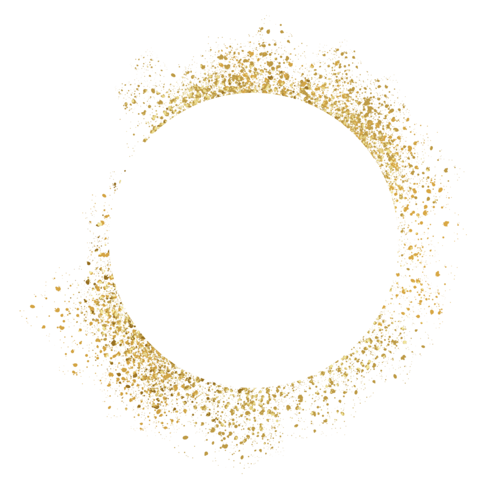 Gold circle border png