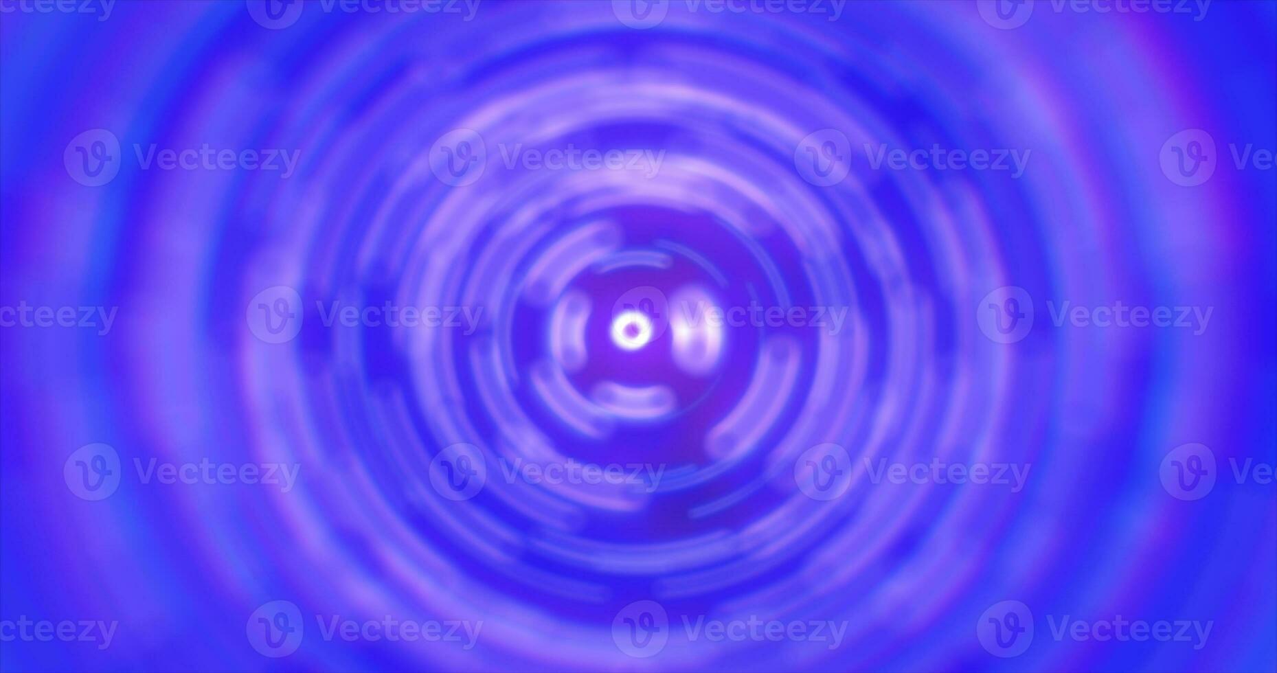 Abstract background of bright blue glowing energy magic radial circles of spiral tunnels made of lines photo