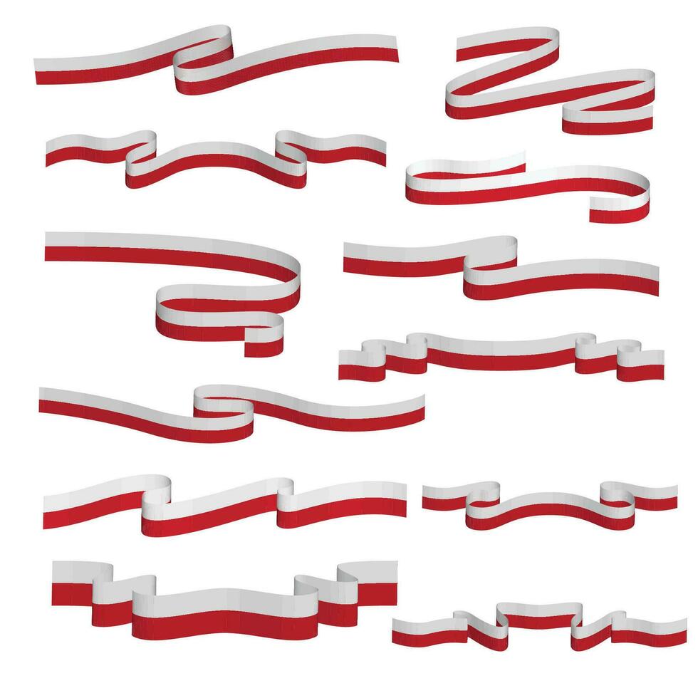 poland flag ribbon banner vector