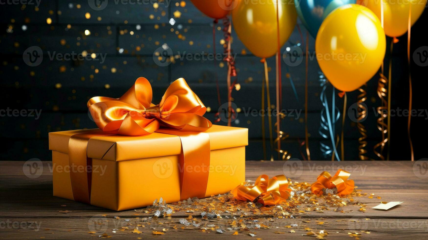 Happy New Year, New Year holidays background,decor on christmas background, Generative AI illustration photo