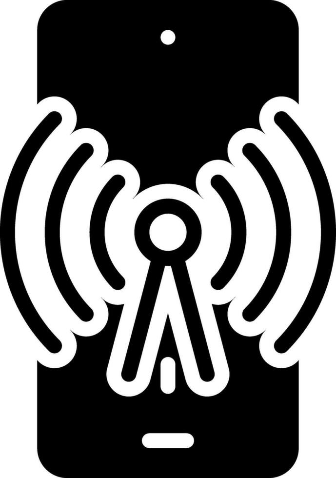 solid icon for signals vector