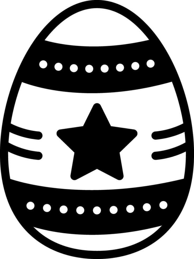 solid icon for easter egg vector