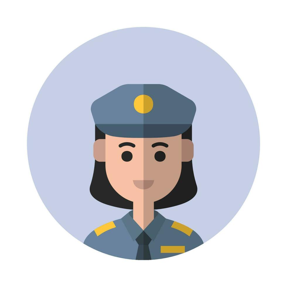 Police women avatar vector ilustration