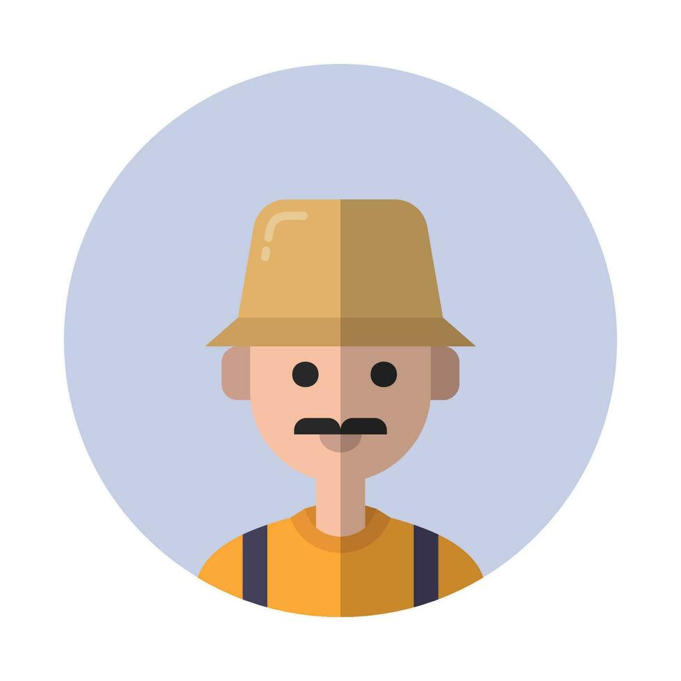 Farmer avatar vector ilustration