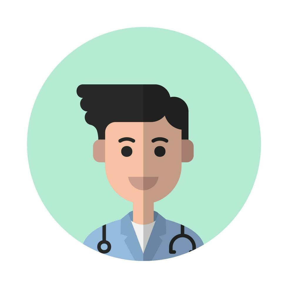 médico avatar vector ilustracion