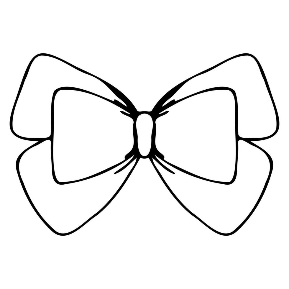 Vector bow compound addition in doodle style linear black isolated