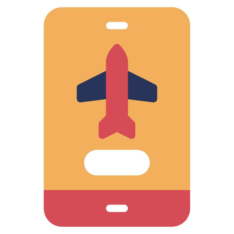 Mobile Boarding Pass Icon Illustration, for uiux, web, app, infographic, etc vector