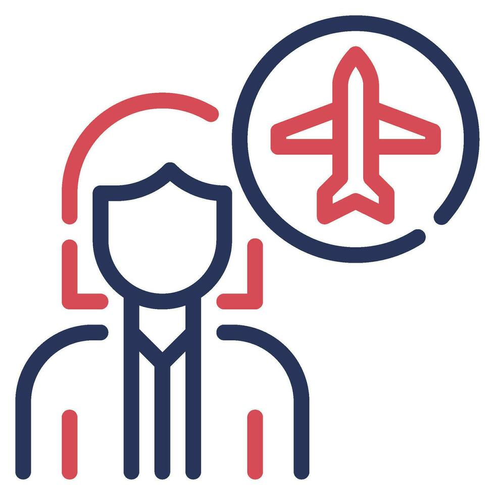 Gate Agent Icon Illustration, for uiux, web, app, infographic, etc vector