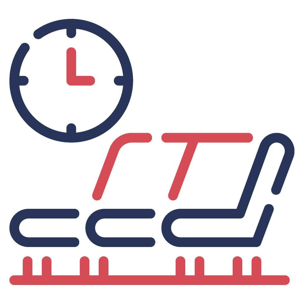 Waiting Area Icon Illustration, for uiux, web, app, infographic, etc vector
