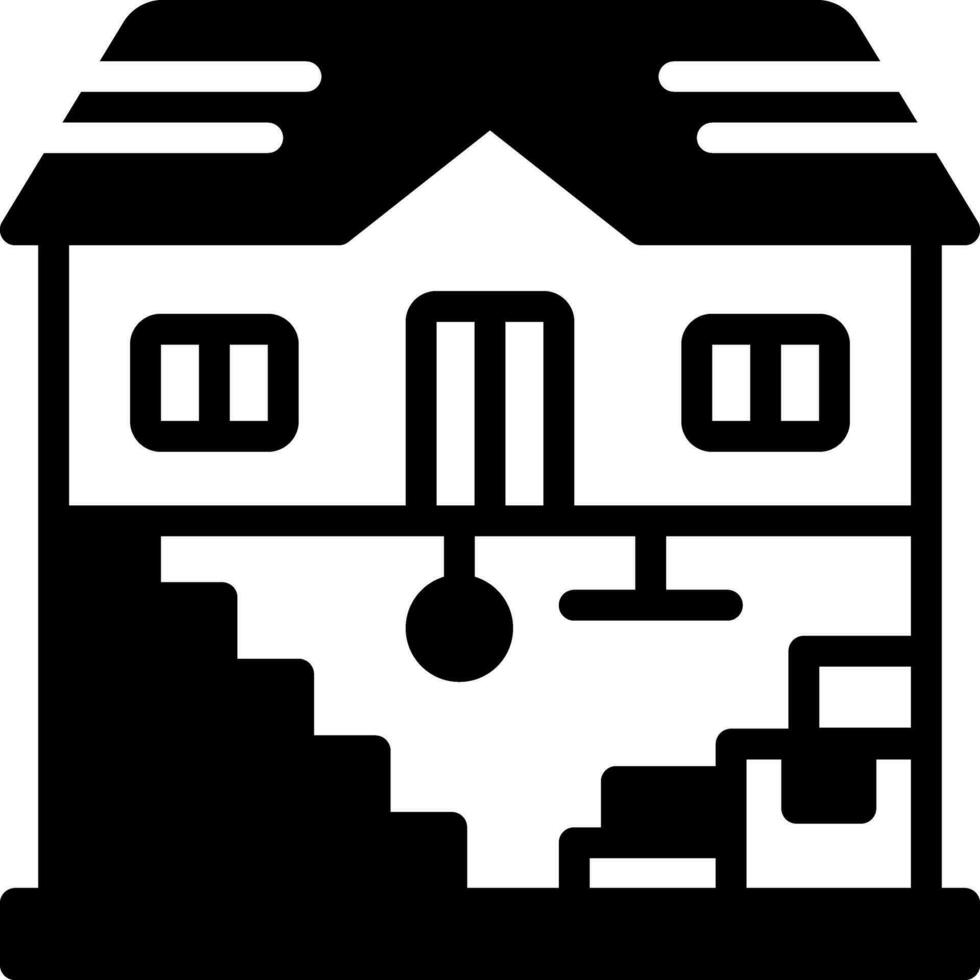 solid icon for basement vector