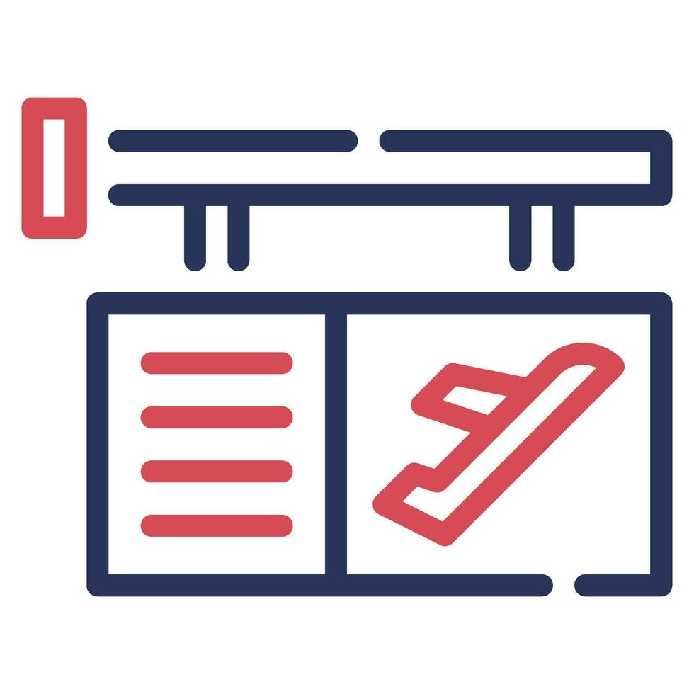 Departure Gate Icon Illustration, for uiux, web, app, infographic, etc vector