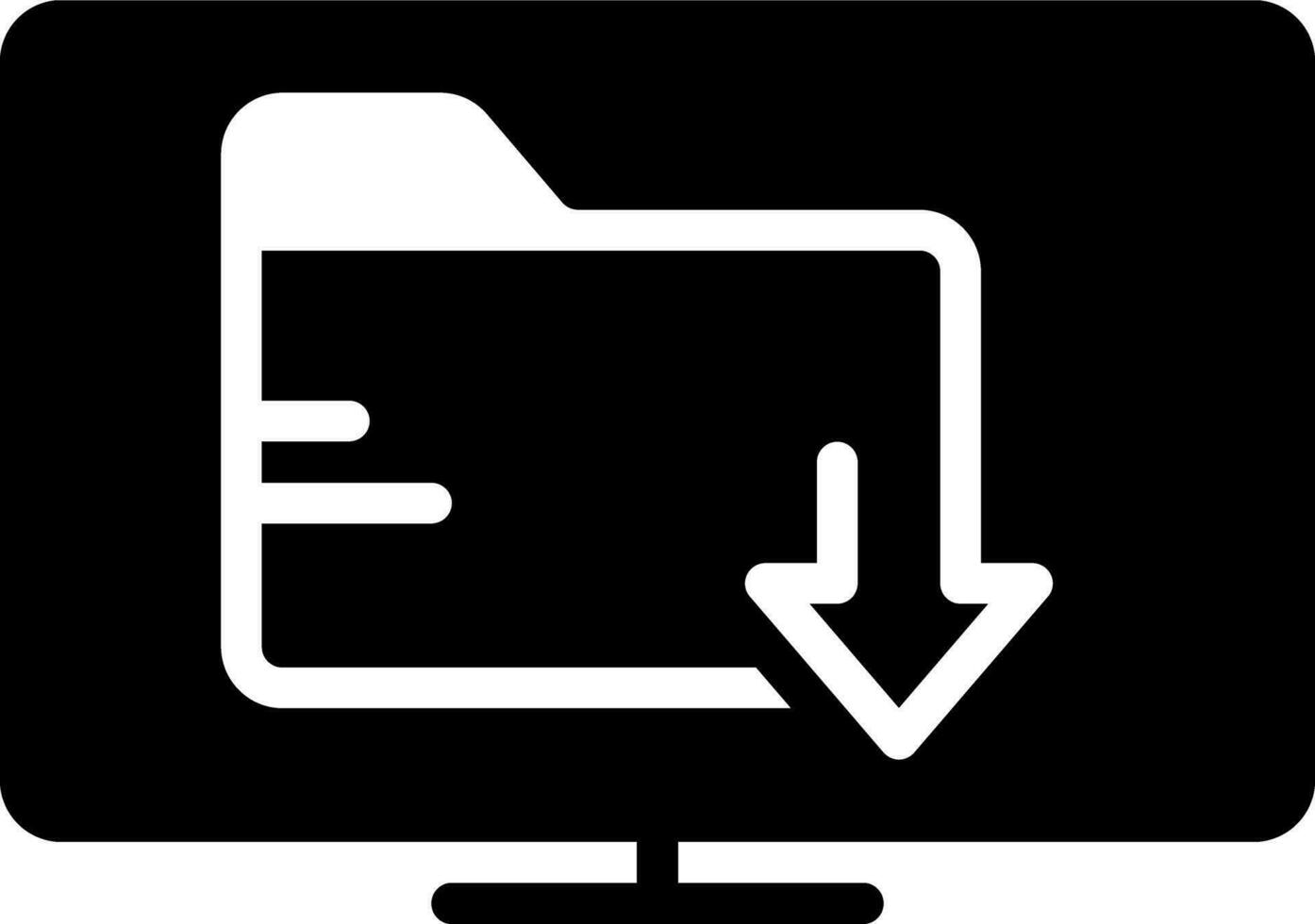solid icon for download vector