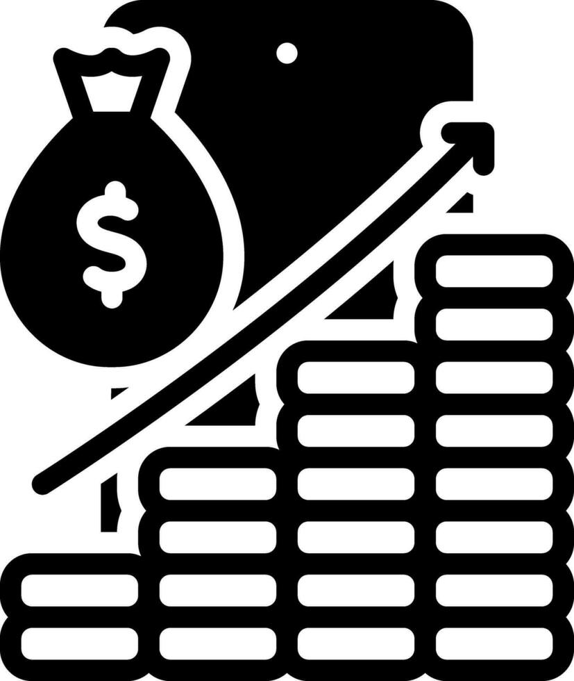 solid icon for yield vector