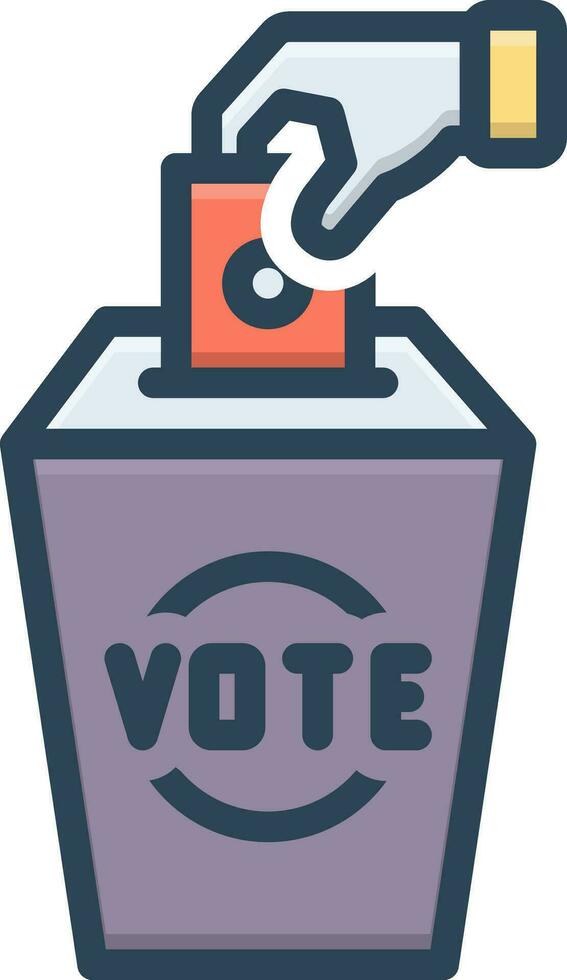 color icon for elections vector