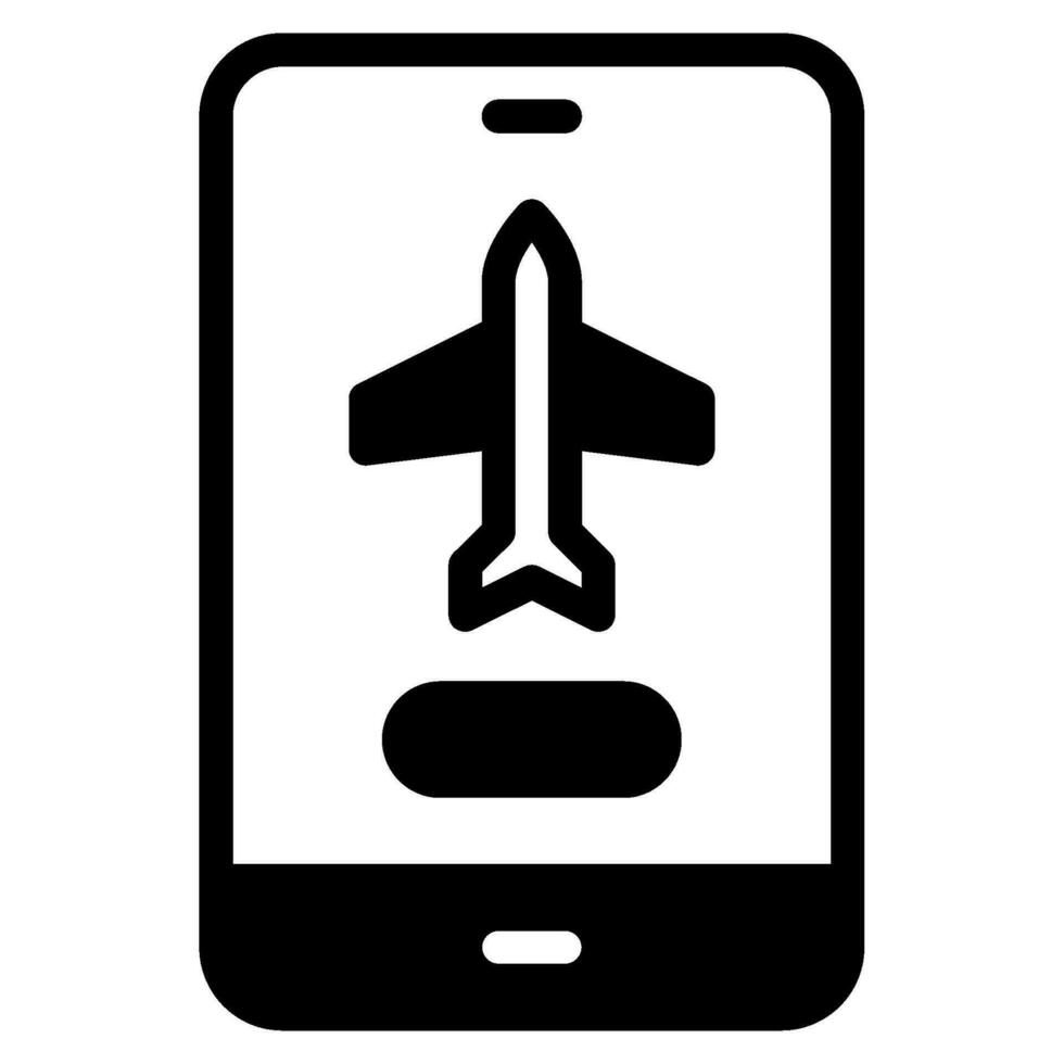 Mobile Boarding Pass Icon Illustration, for uiux, web, app, infographic, etc vector
