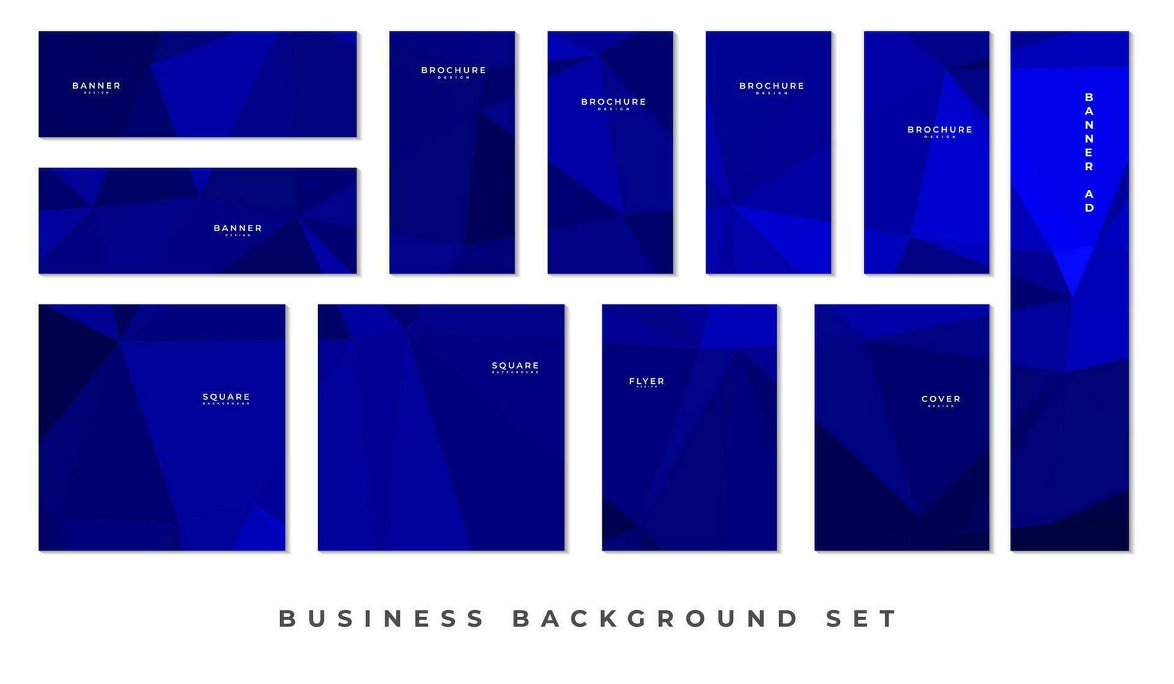 business background set template for use in design vector