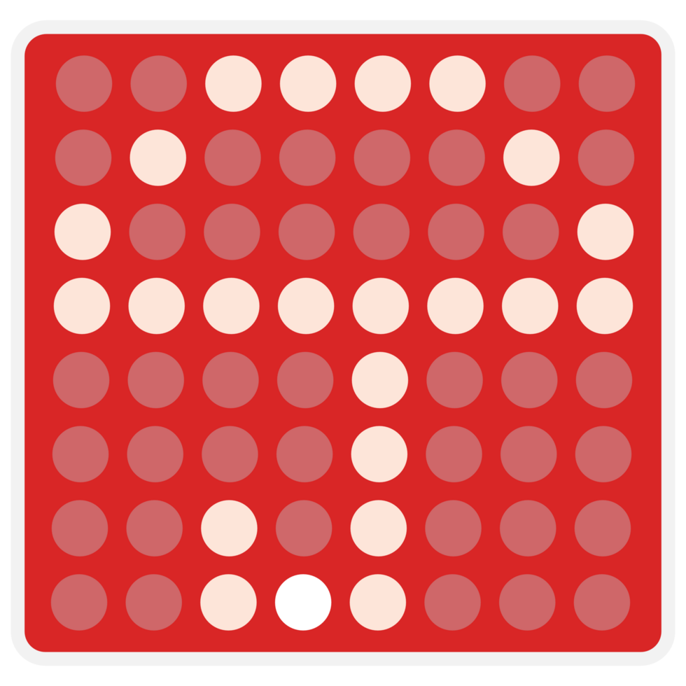 Red digital square led umbrella display with sample panel png