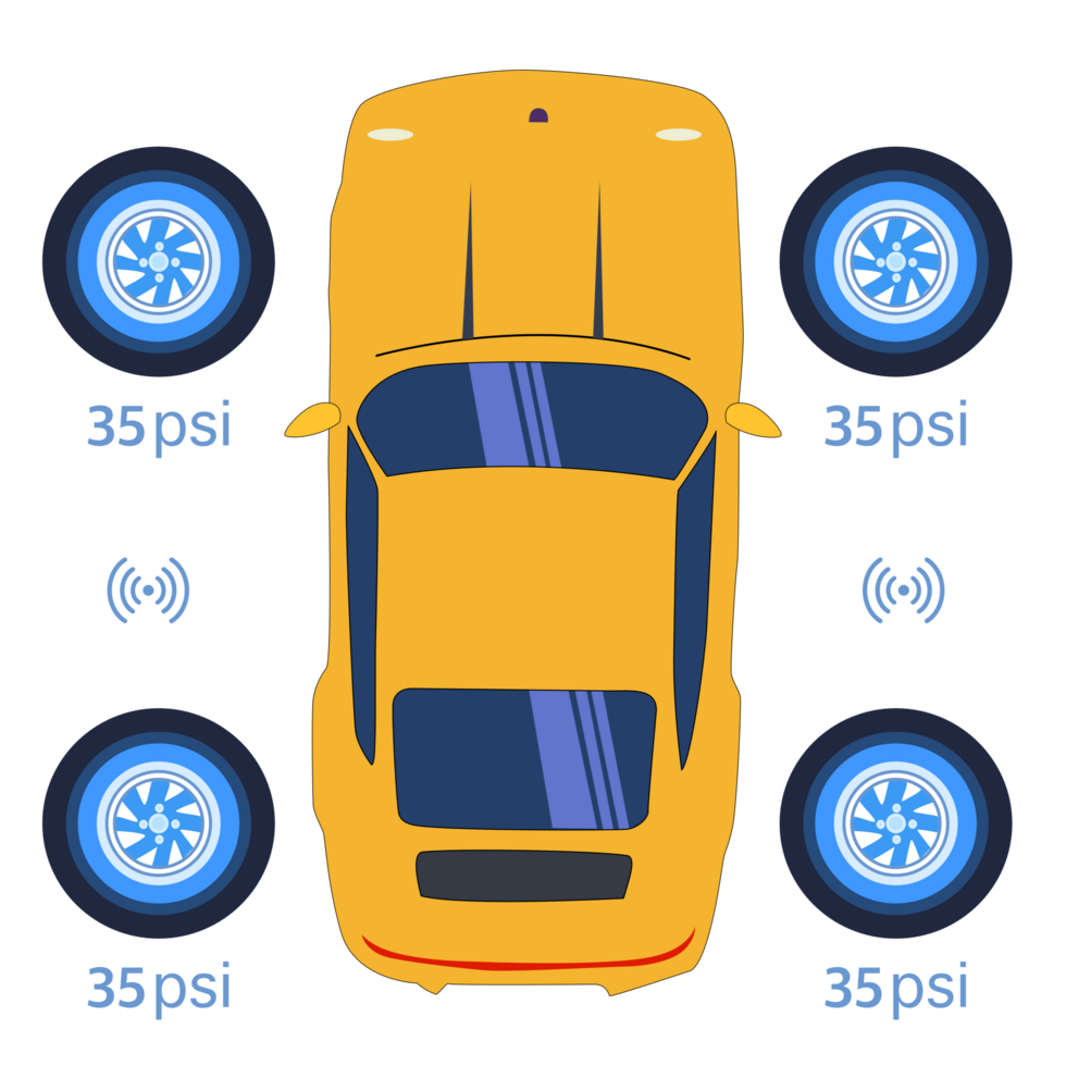 Tire Pressure Monitoring System. checks the tire pressure 31607047 PNG