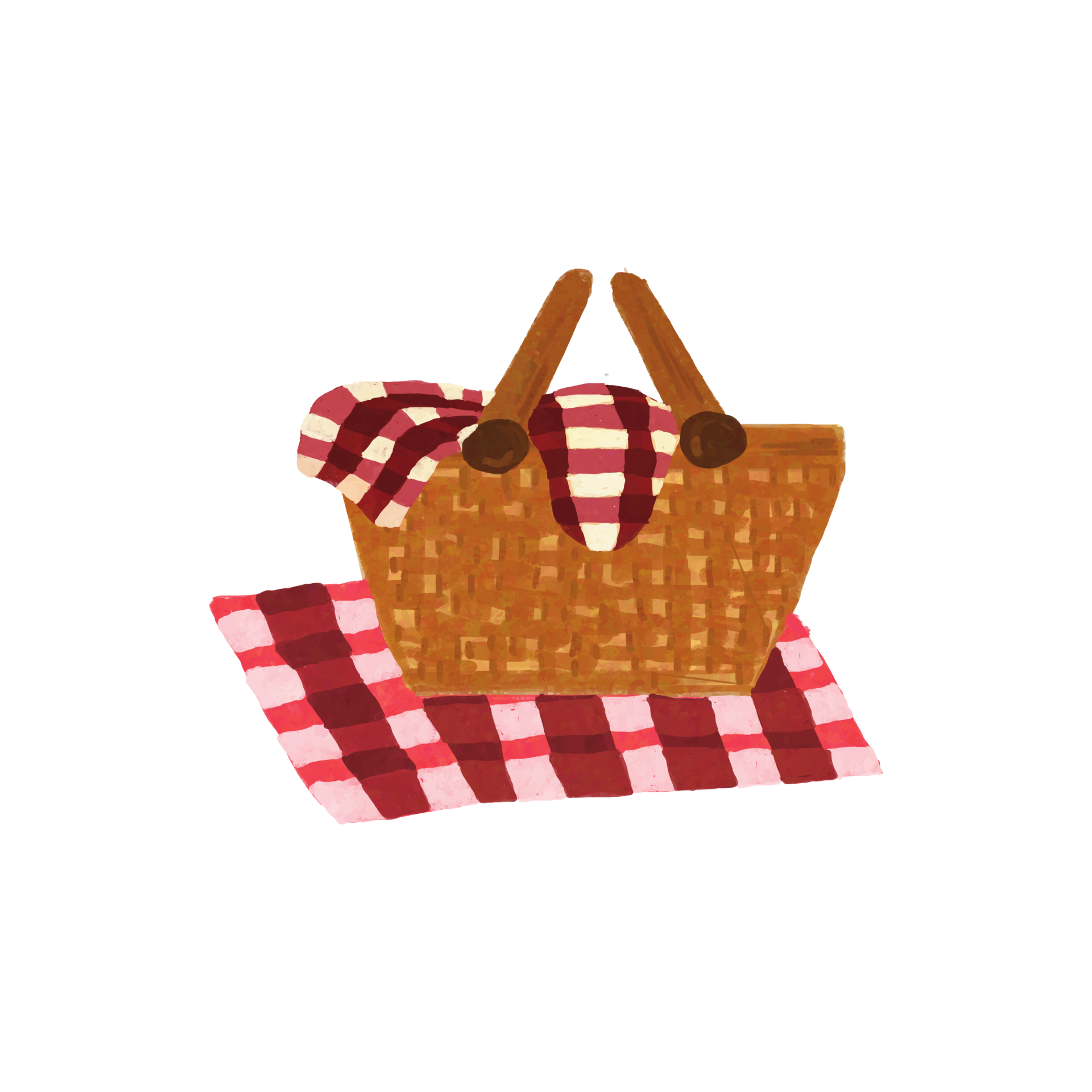 Picnic Baskets Easter basket AI Generative 31607123 PNG