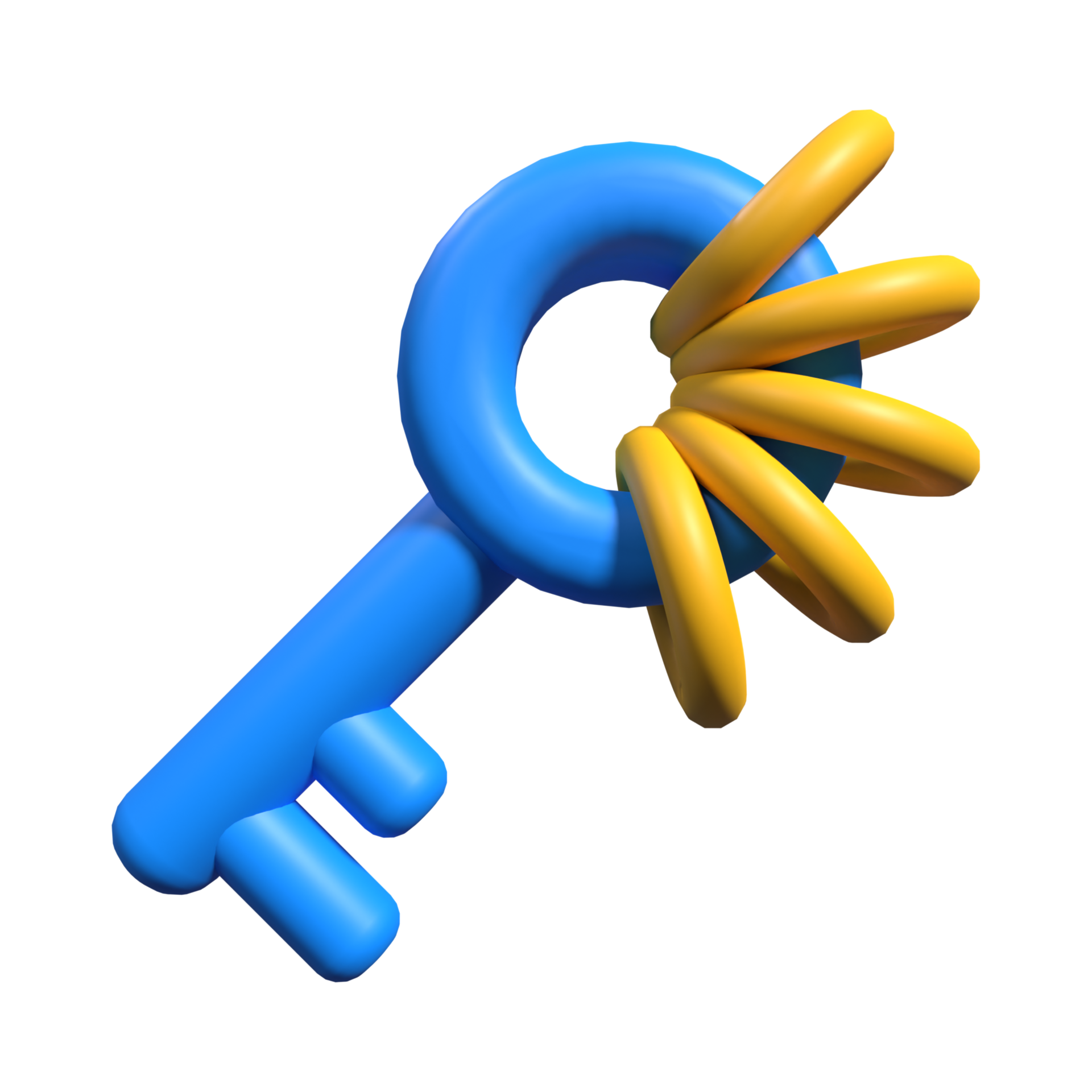 Blue Key,Key Basic Straight ai generative 31607127 PNG