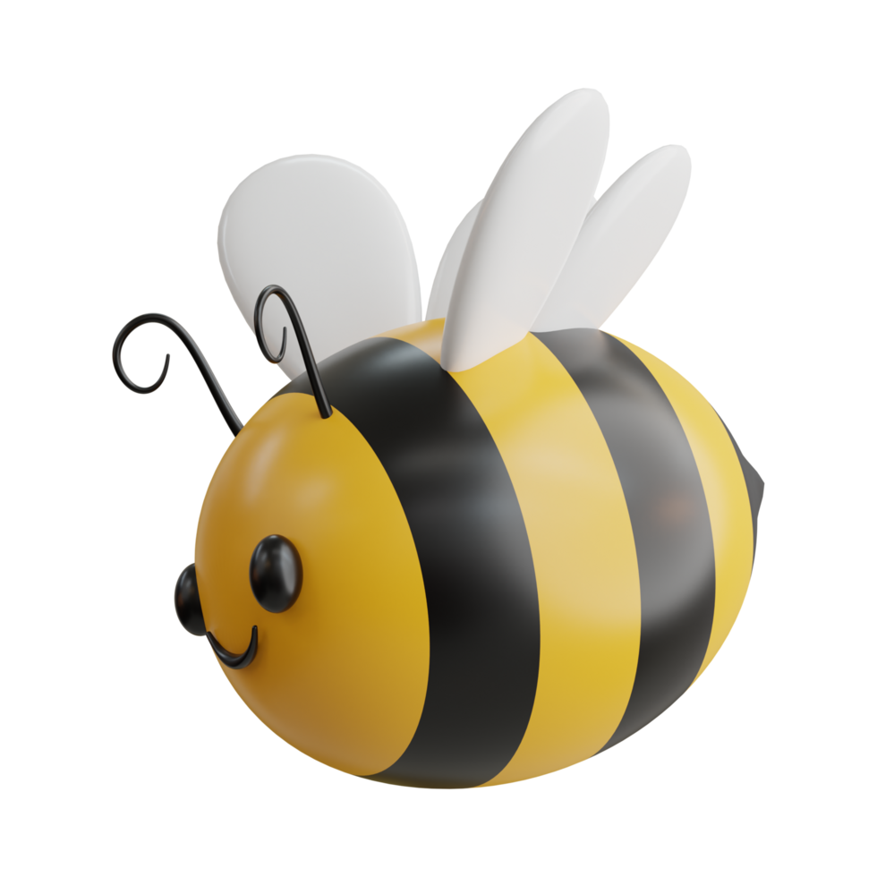 Cute Honey Bee AI Generative png