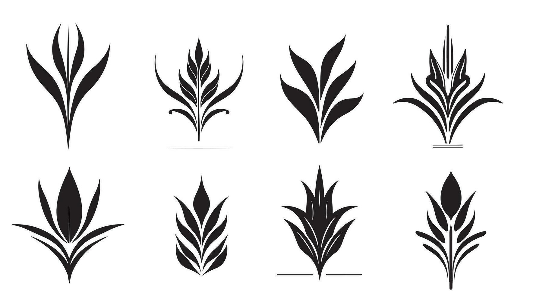 Wheat set of symbols and signs. Ears icon set. vector