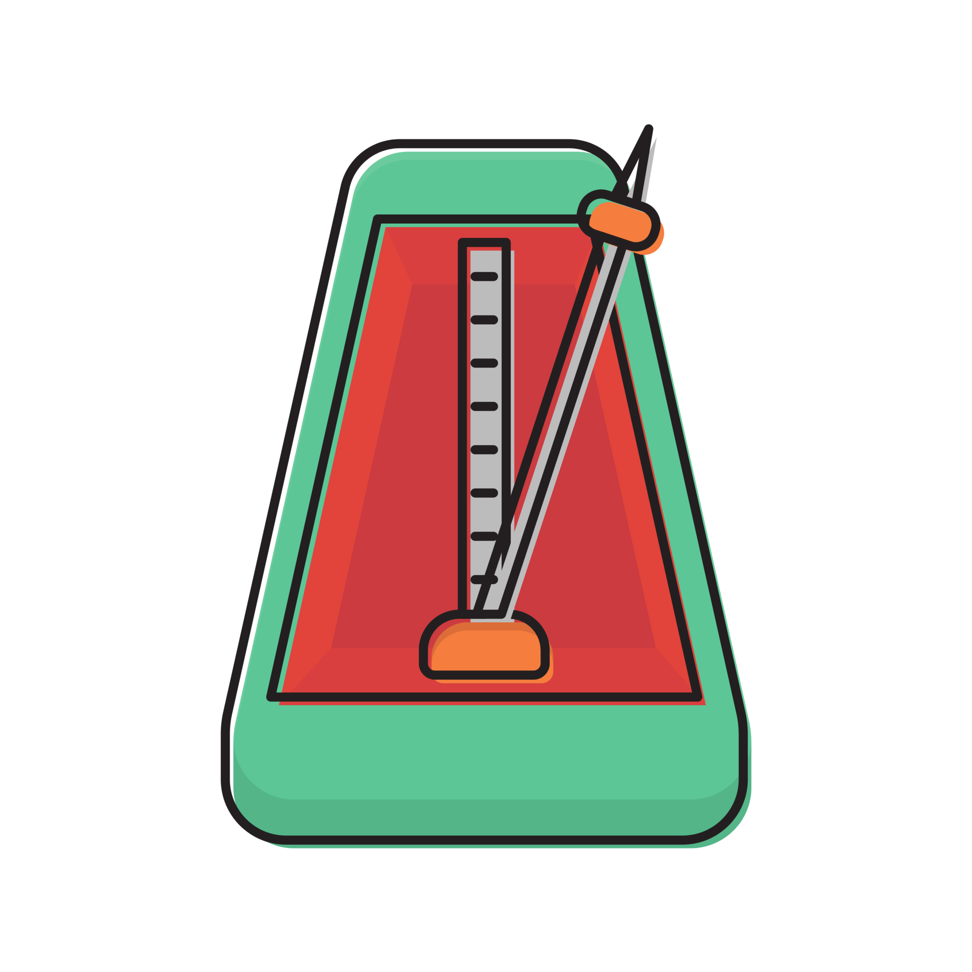 Metronome Tempo Largo AI generative 31607161 PNG