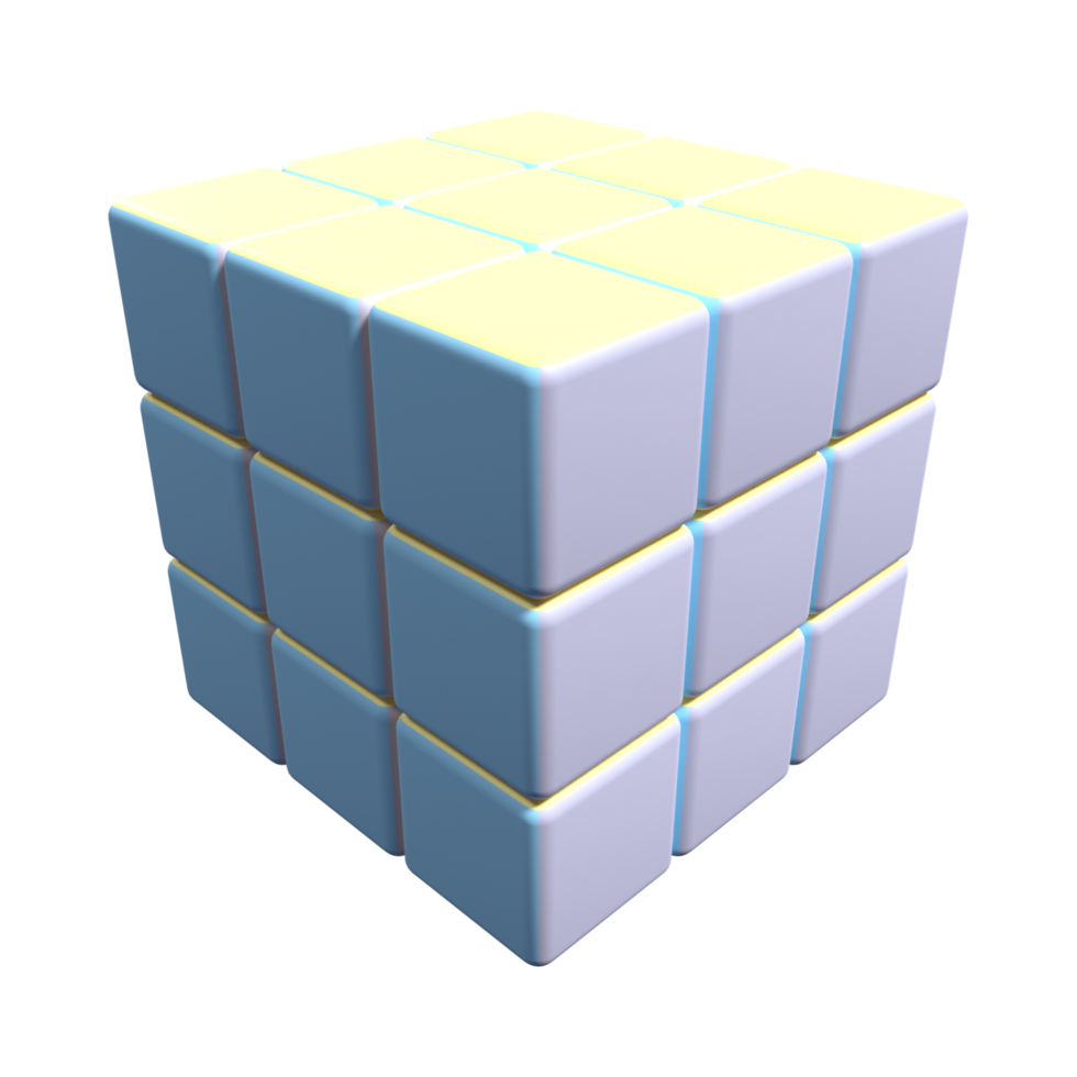 tridimensional degradado cubo ai generativo png