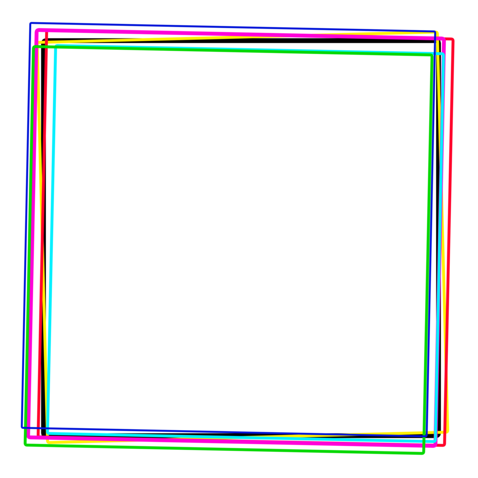 Mix colorful line of square png