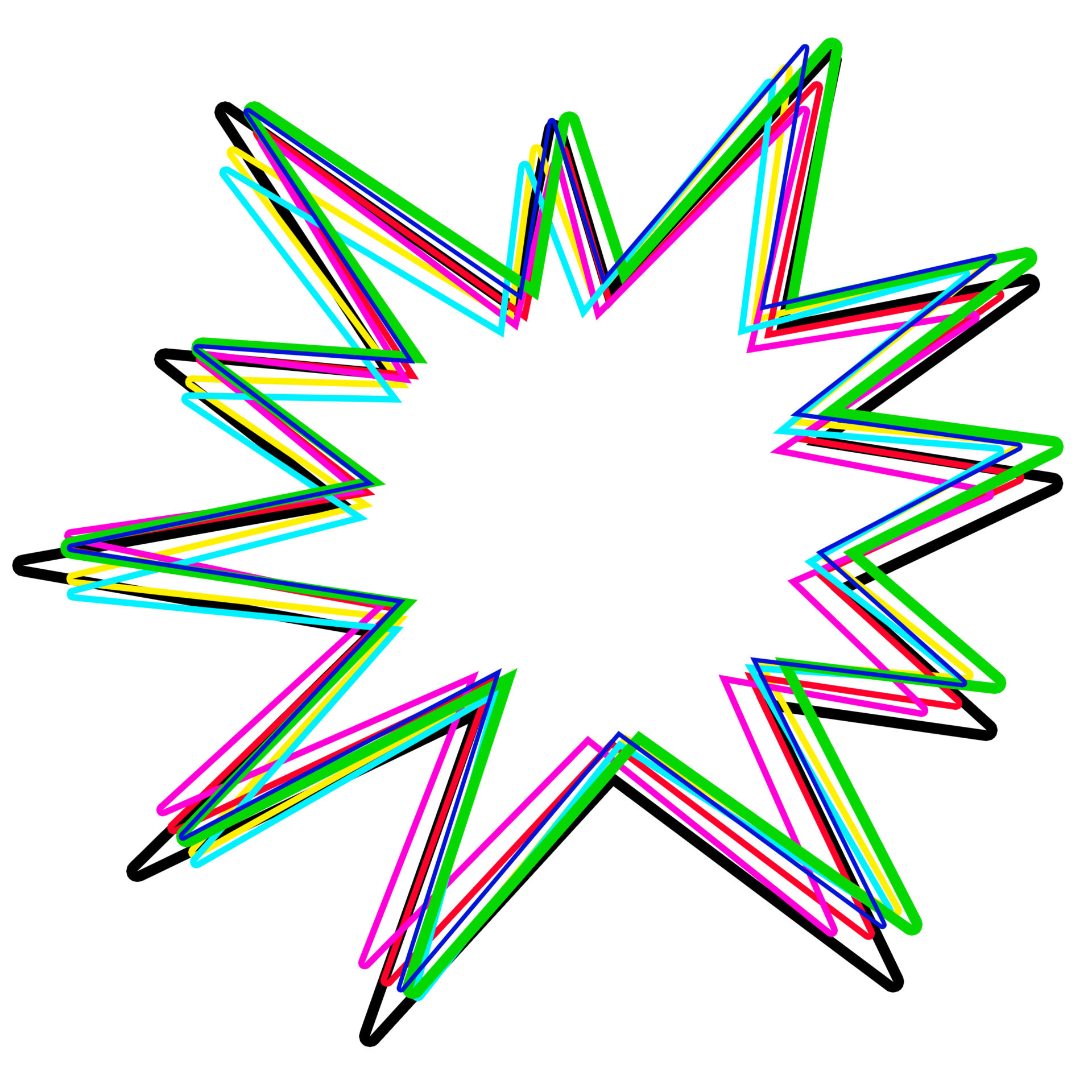 Mix colorful line of star 31609635 PNG