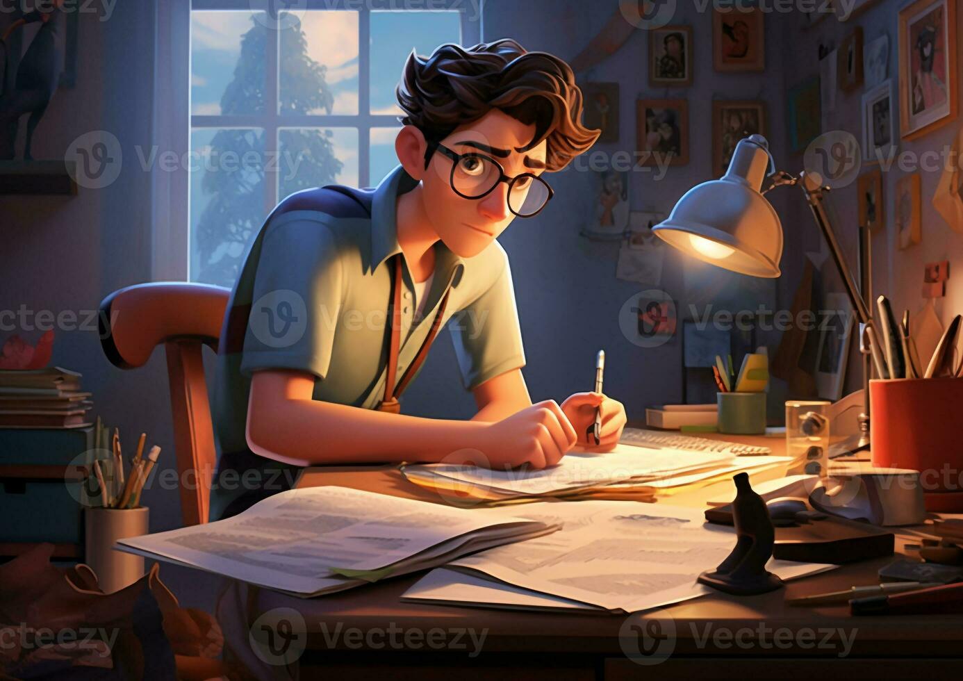 A student who is a first-generation college student, world students day images, AI Generative photo