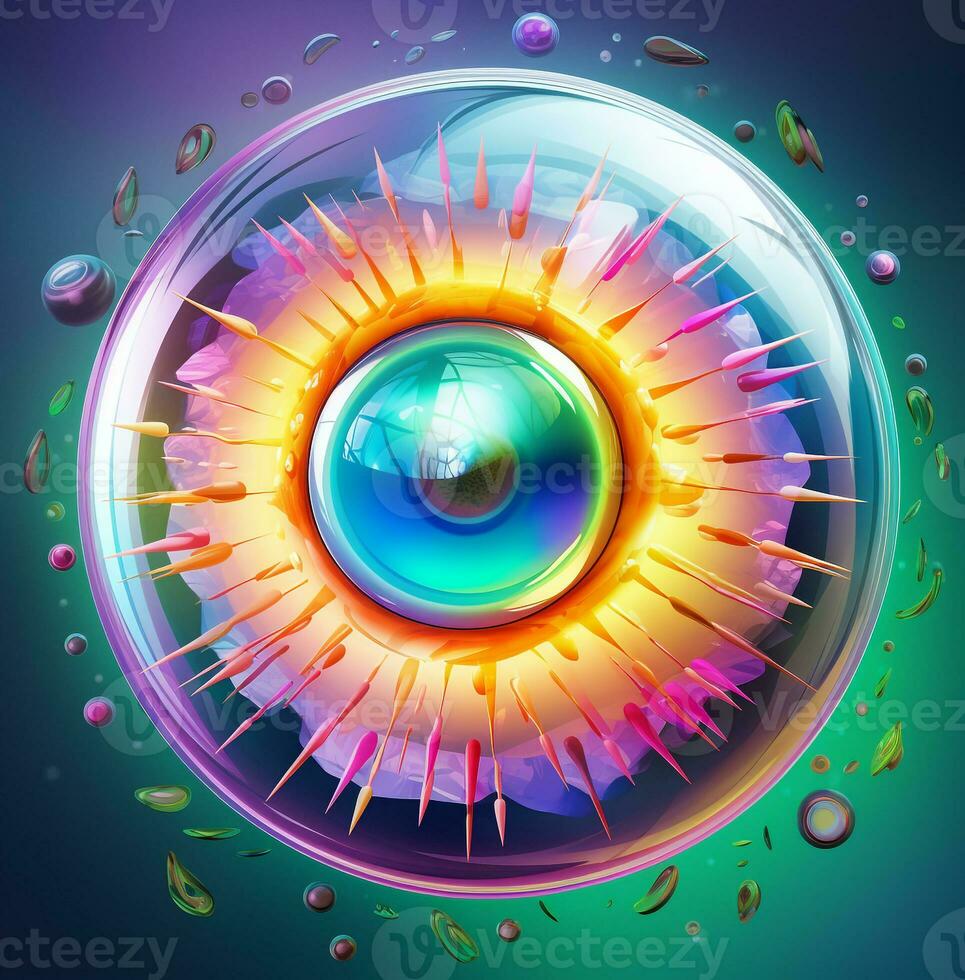 A contact lens that can detect eye diseases., medical stock images, AI Generative photo