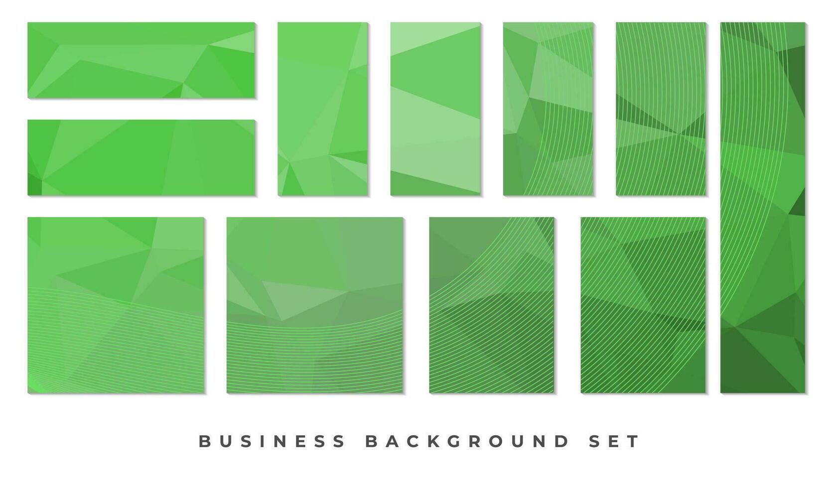 business background set template with creative colors vector