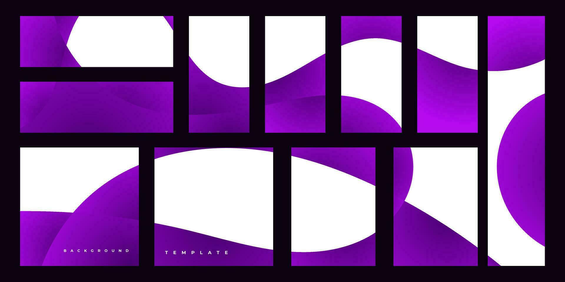 business background set template with creative colors vector