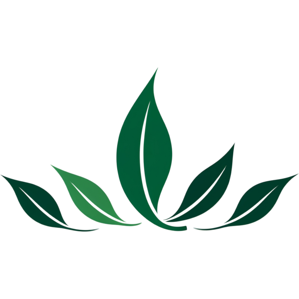 Green leaves logo. AI Generative png