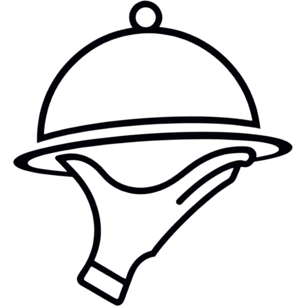Flat design restaurant logo. AI Generative png
